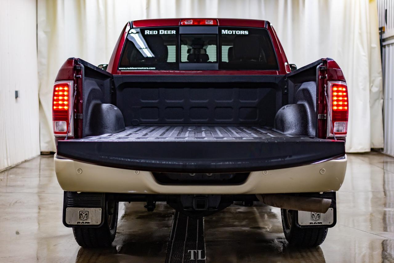 2017 Ram 3500 4x4 Crew Cab Longhorn Diesel AISIN  Leather Roof Nav Red Deer AB