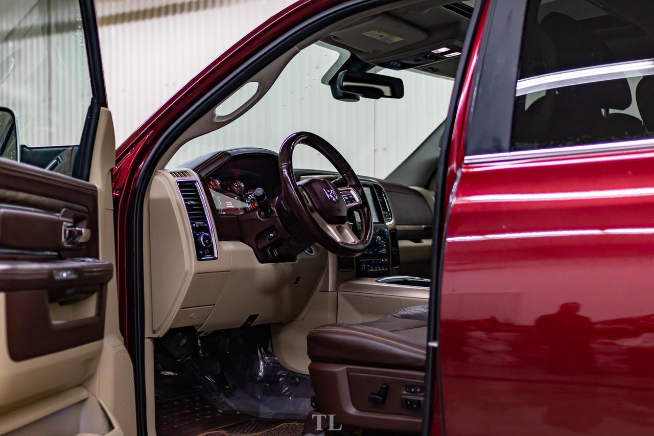 2017 Ram 3500 4x4 Crew Cab Longhorn Diesel AISIN  Leather Roof Nav Red Deer AB