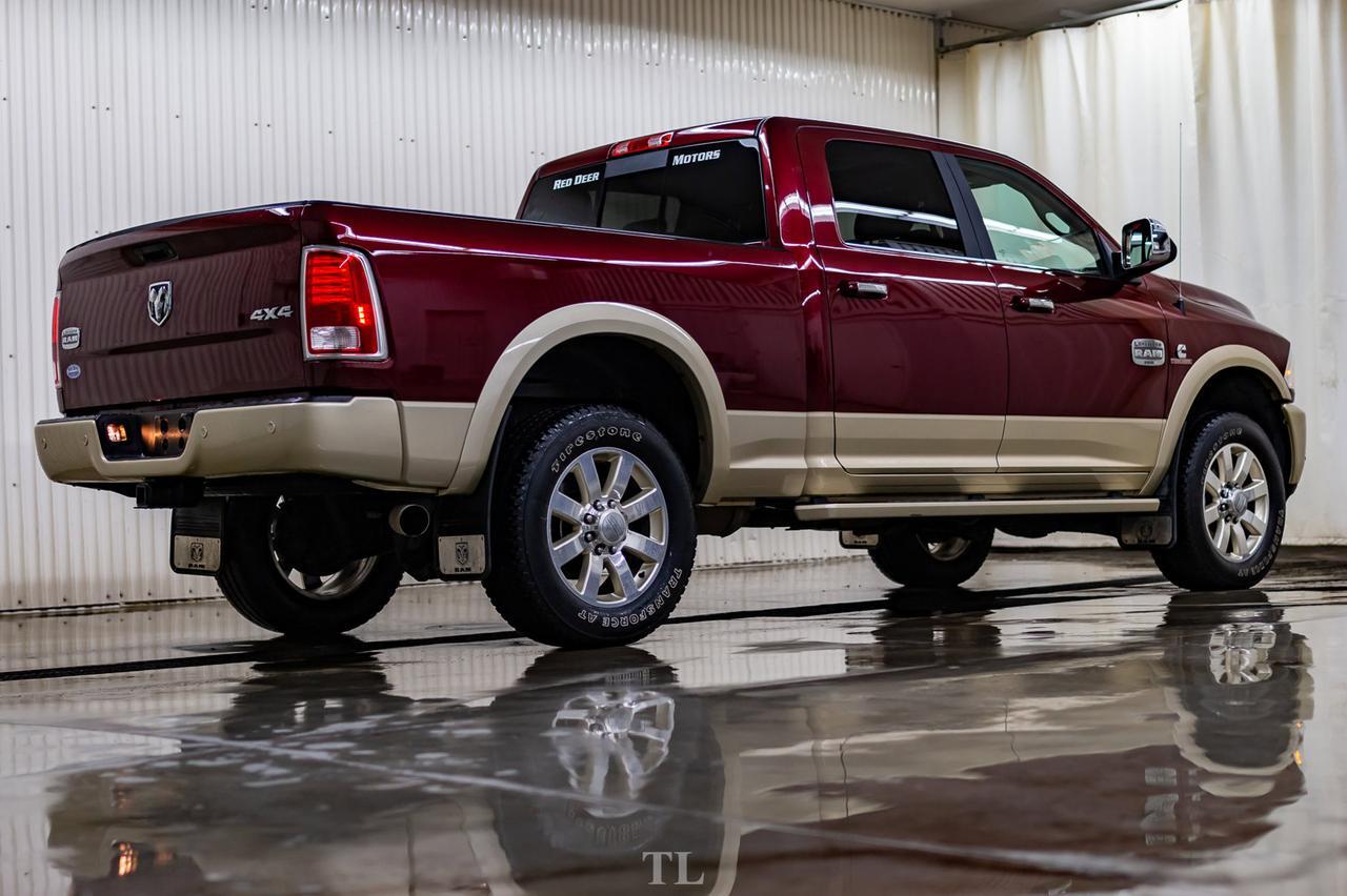 2017 Ram 3500 4x4 Crew Cab Longhorn Diesel AISIN  Leather Roof Nav Red Deer AB