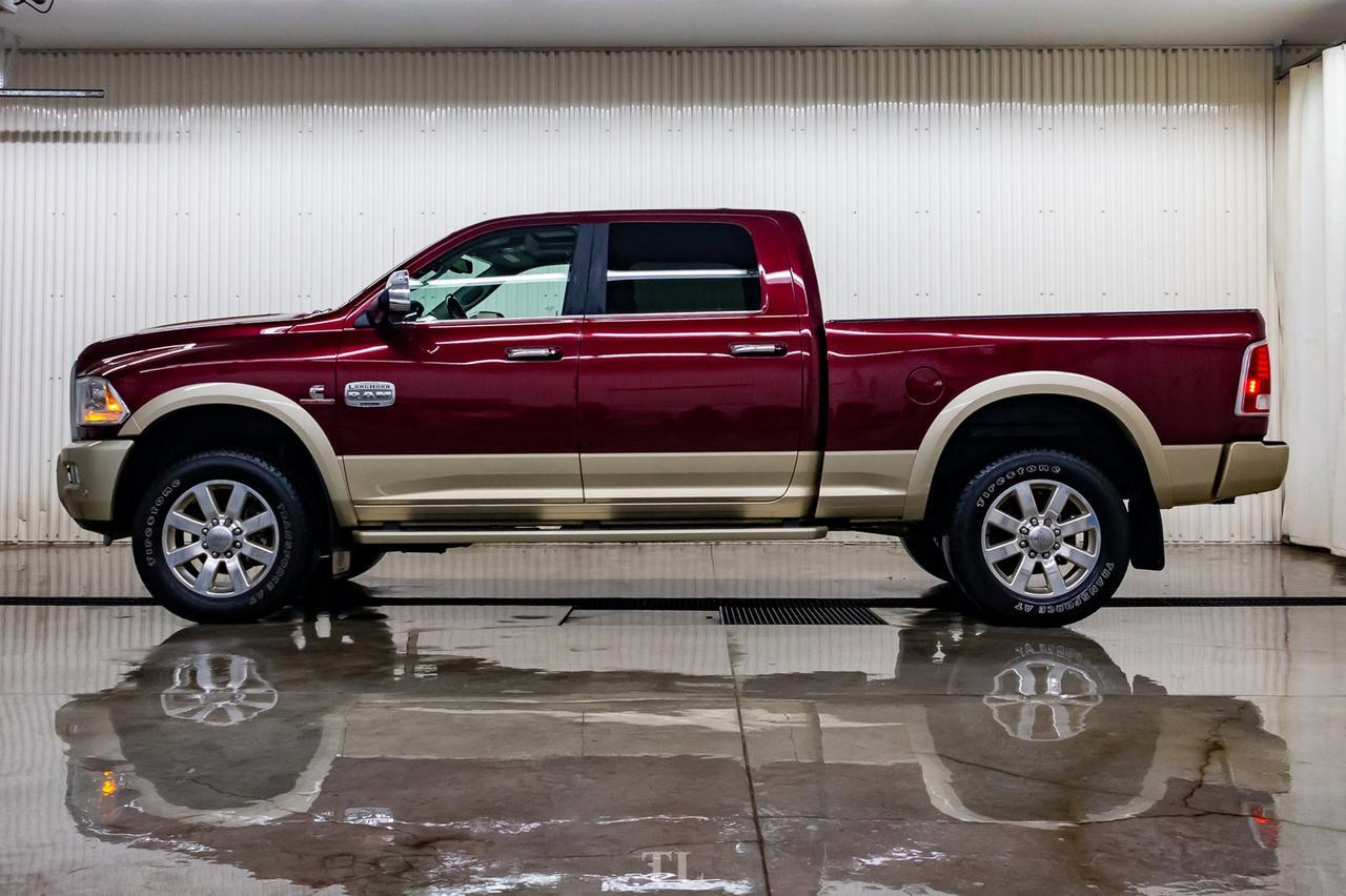 2017 Ram 3500 4x4 Crew Cab Longhorn Diesel AISIN  Leather Roof Nav Red Deer AB