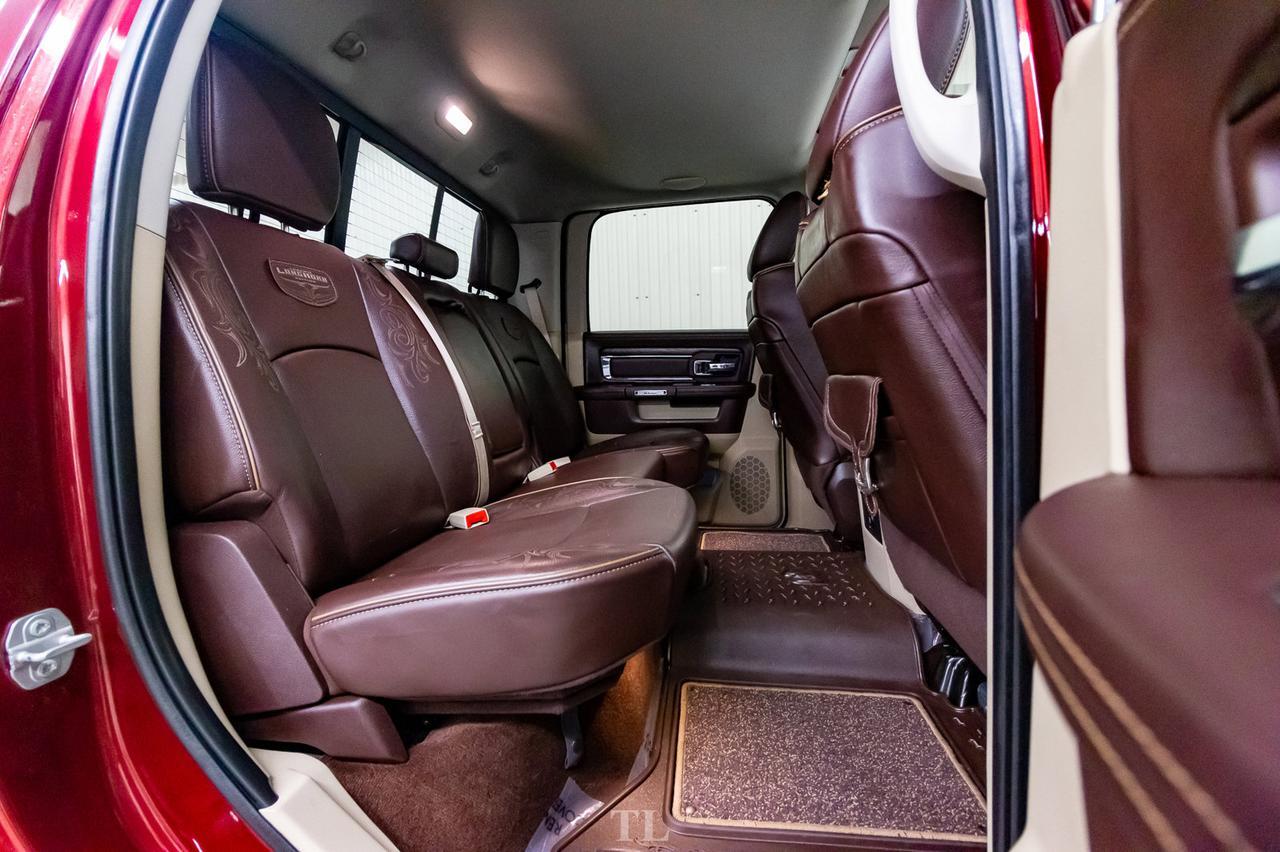 2017 Ram 3500 4x4 Crew Cab Longhorn Diesel AISIN  Leather Roof Nav Red Deer AB