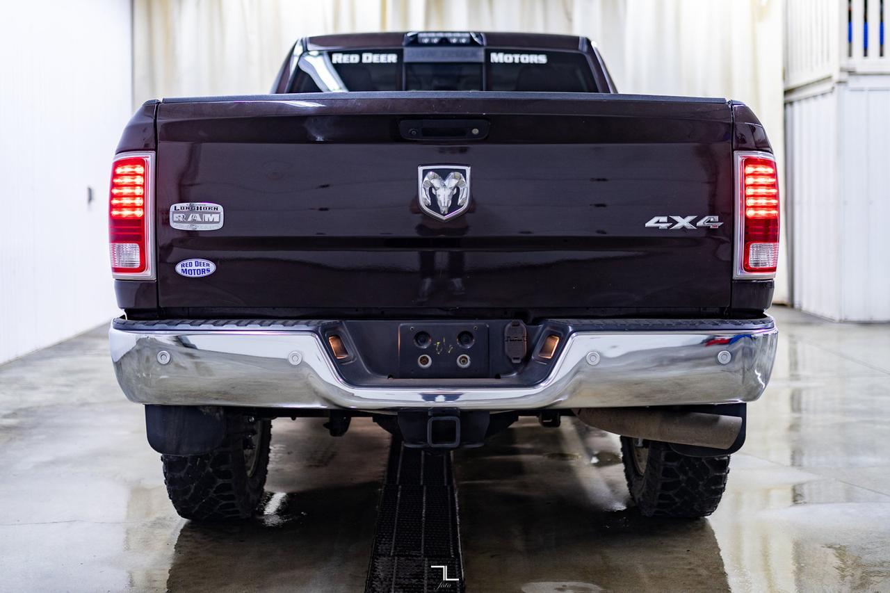 2017 Ram 3500 4x4 Crew Cab Longhorn Diesel Leather Roof Nav Red Deer AB