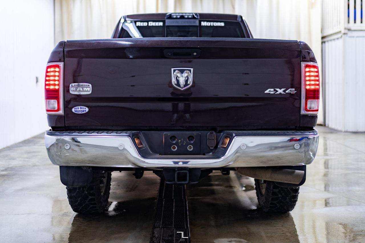 2017 Ram 3500 4x4 Crew Cab Longhorn Diesel Leather Roof Nav Red Deer AB