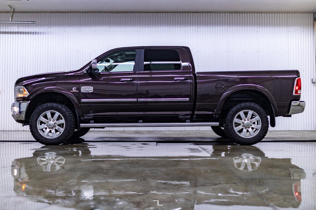 2017 Ram 3500 4x4 Crew Cab Longhorn Diesel Leather Roof Nav Red Deer AB