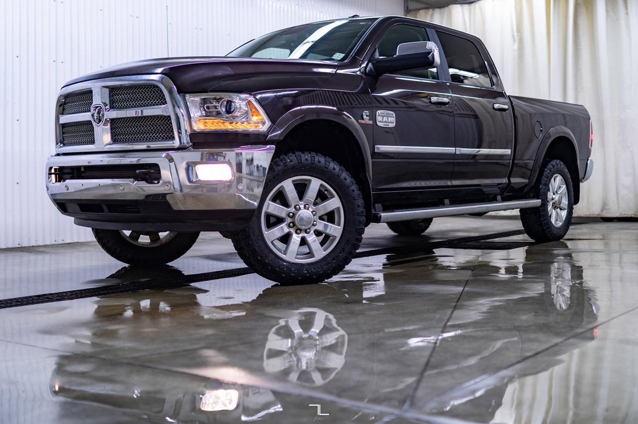 2017 Ram 3500 4x4 Crew Cab Longhorn Diesel Leather Roof Nav Red Deer AB