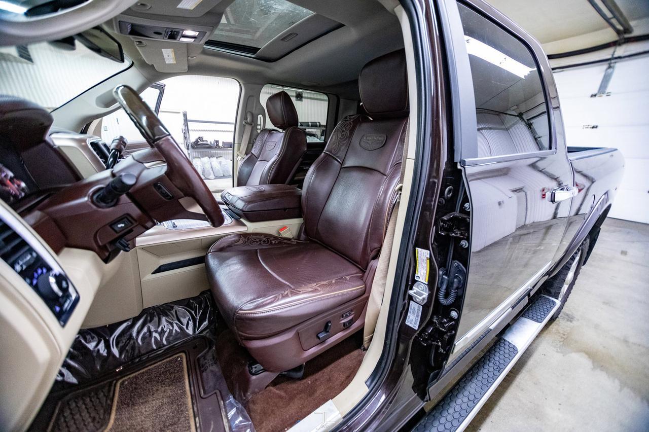 2017 Ram 3500 4x4 Crew Cab Longhorn Diesel Leather Roof Nav Red Deer AB