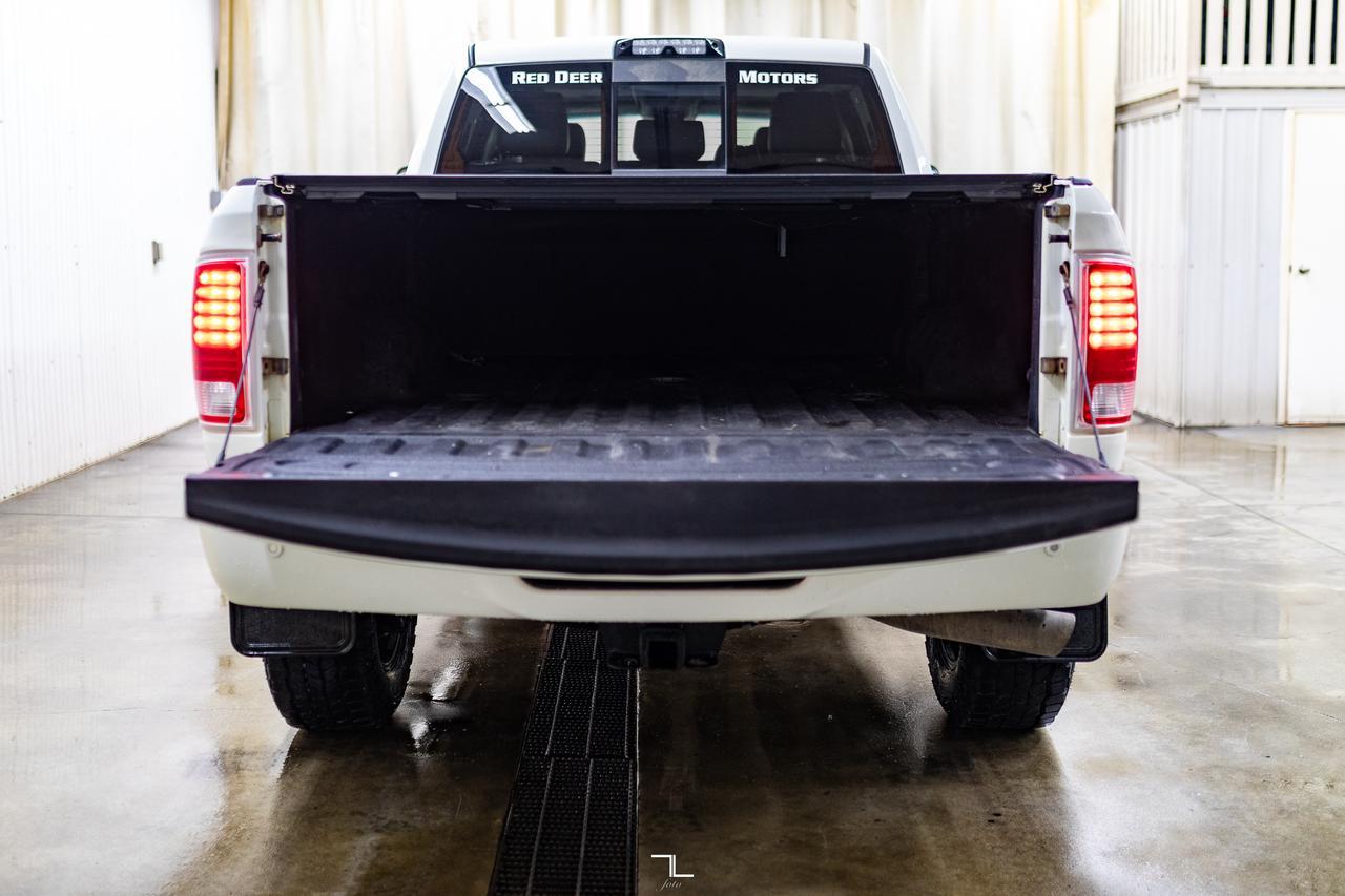 2017 Ram 3500 4x4 Mega Cab Laramie Diesel AISIN Leather Roof Nav BCam Red Deer AB