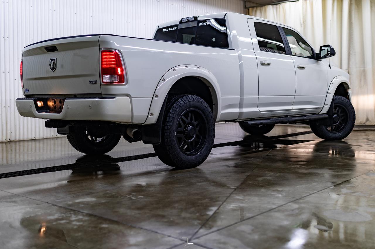 2017 Ram 3500 4x4 Mega Cab Laramie Diesel AISIN Leather Roof Nav BCam Red Deer AB