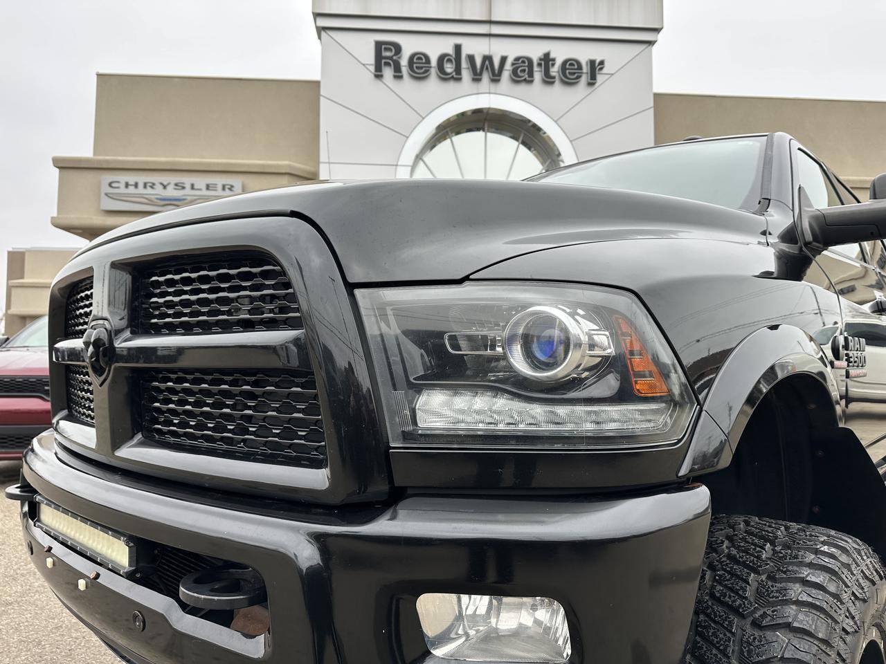 2017 Ram 3500 Laramie | Deleted | 4.5IN Lift Kit | 35IN Tires | 20IN XD Wheels | Night Edition | Sunroof | Leather Redwater AB