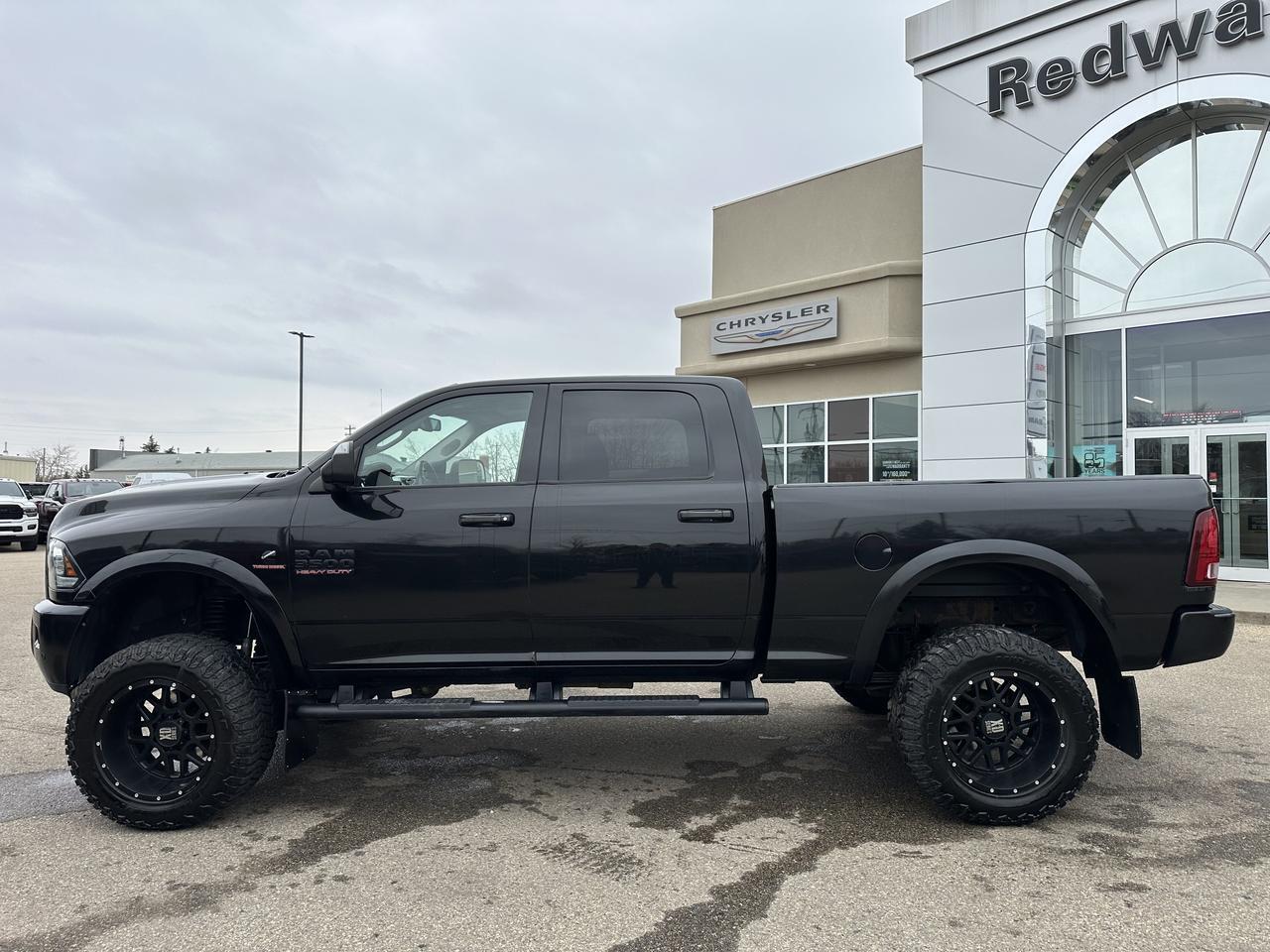 2017 Ram 3500 Laramie | Deleted | 4.5IN Lift Kit | 35IN Tires | 20IN XD Wheels | Night Edition | Sunroof | Leather Redwater AB