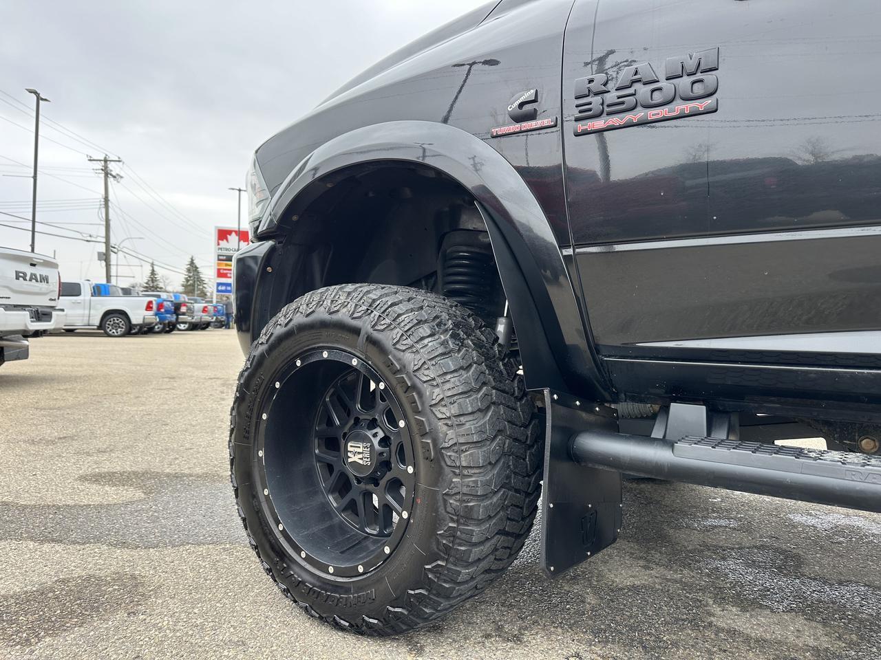 2017 Ram 3500 Laramie | Deleted | 4.5IN Lift Kit | 35IN Tires | 20IN XD Wheels | Night Edition | Sunroof | Leather Redwater AB