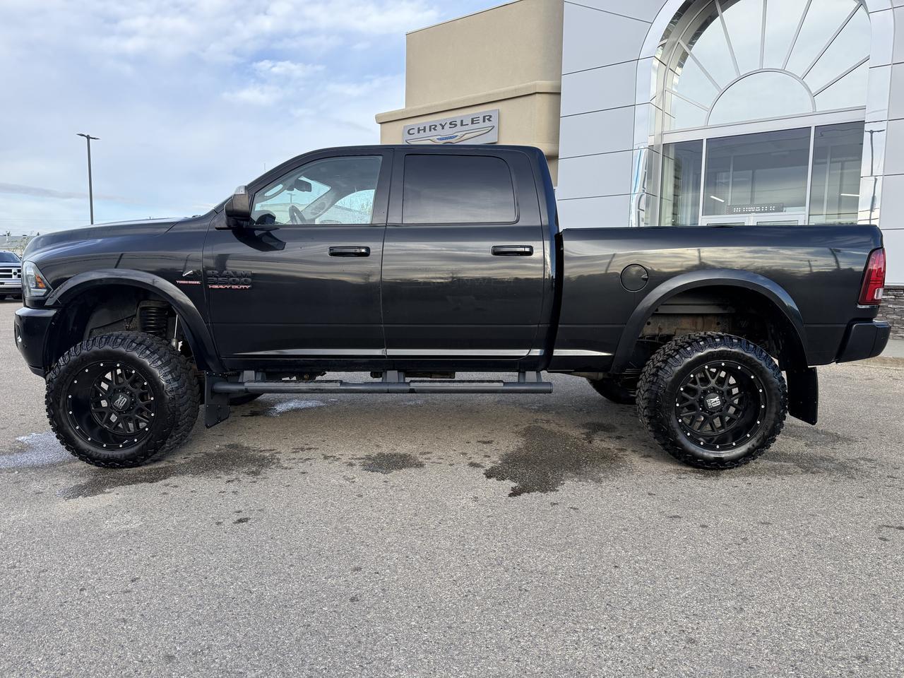 2017 Ram 3500 Laramie | Deleted | 6" Lift Kit | 35" Tires | 20" XD Wheels | Night Edition | Sun Roof | Leather Redwater AB