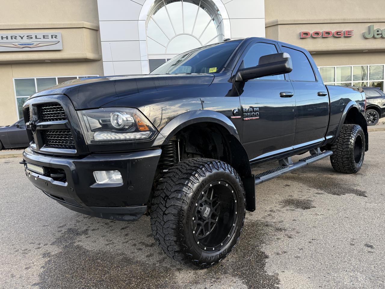 2017 Ram 3500 Laramie | Deleted | 6" Lift Kit | 35" Tires | 20" XD Wheels | Night Edition | Sun Roof | Leather Redwater AB