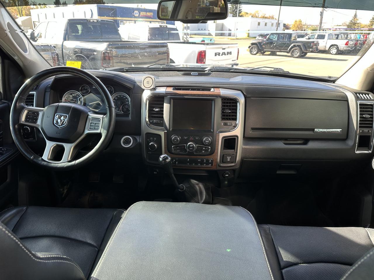 2017 Ram 3500 Laramie | RARE G56 MANUAL | Mega Cab | DELETED | Level Kit | Night Edition | Sun Roof Redwater AB