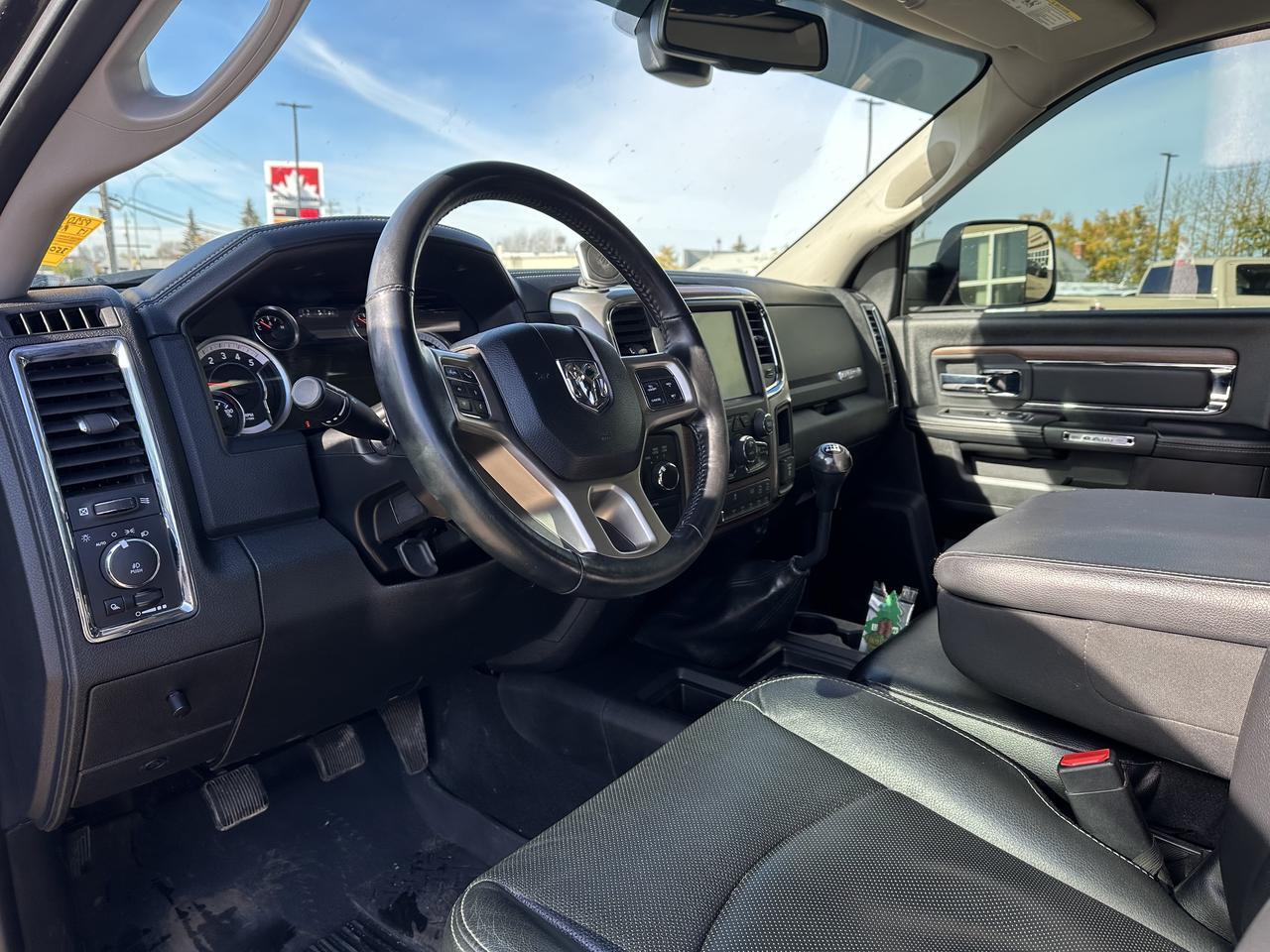2017 Ram 3500 Laramie | RARE G56 MANUAL | Mega Cab | DELETED | Level Kit | Night Edition | Sun Roof Redwater AB