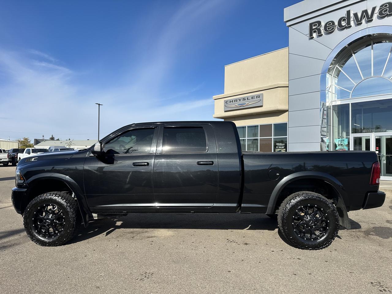 2017 Ram 3500 Laramie | RARE G56 MANUAL | Mega Cab | DELETED | Level Kit | Night Edition | Sun Roof Redwater AB