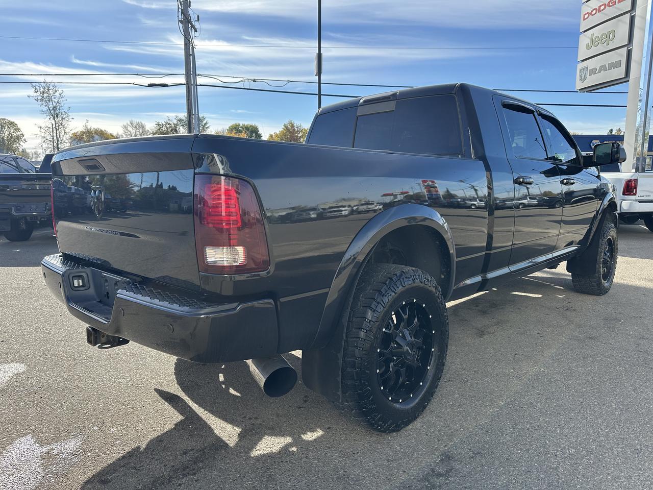 2017 Ram 3500 Laramie | RARE G56 MANUAL | Mega Cab | DELETED | Level Kit | Night Edition | Sun Roof Redwater AB