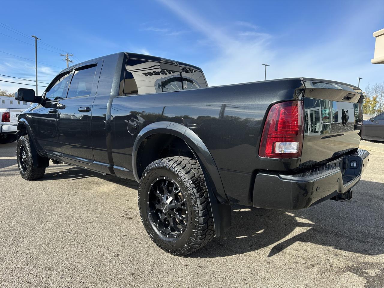 2017 Ram 3500 Laramie | RARE G56 MANUAL | Mega Cab | DELETED | Level Kit | Night Edition | Sun Roof Redwater AB