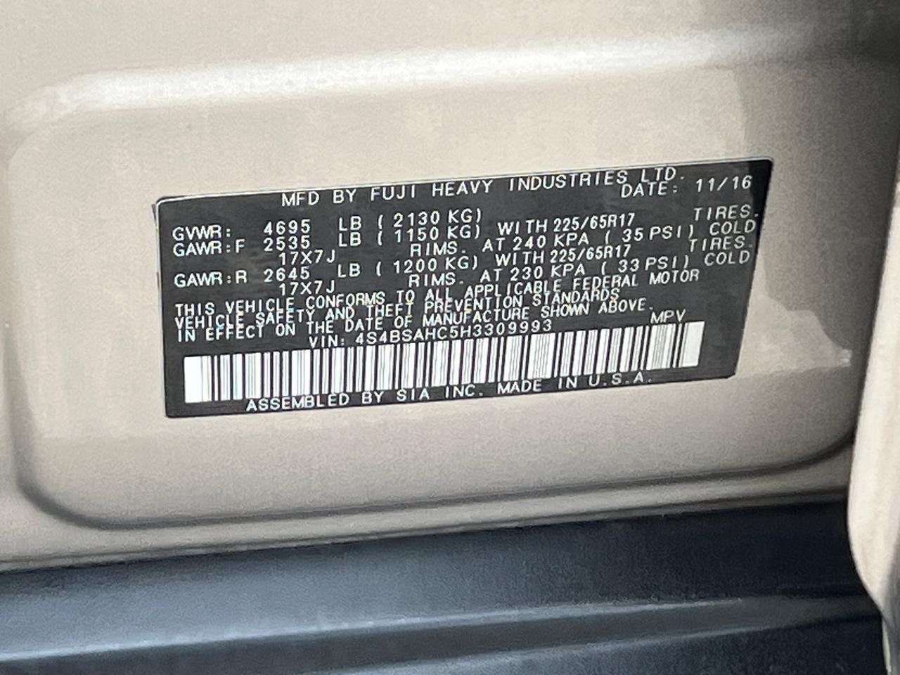2017 Subaru Outback 2.5i Hagerstown MD