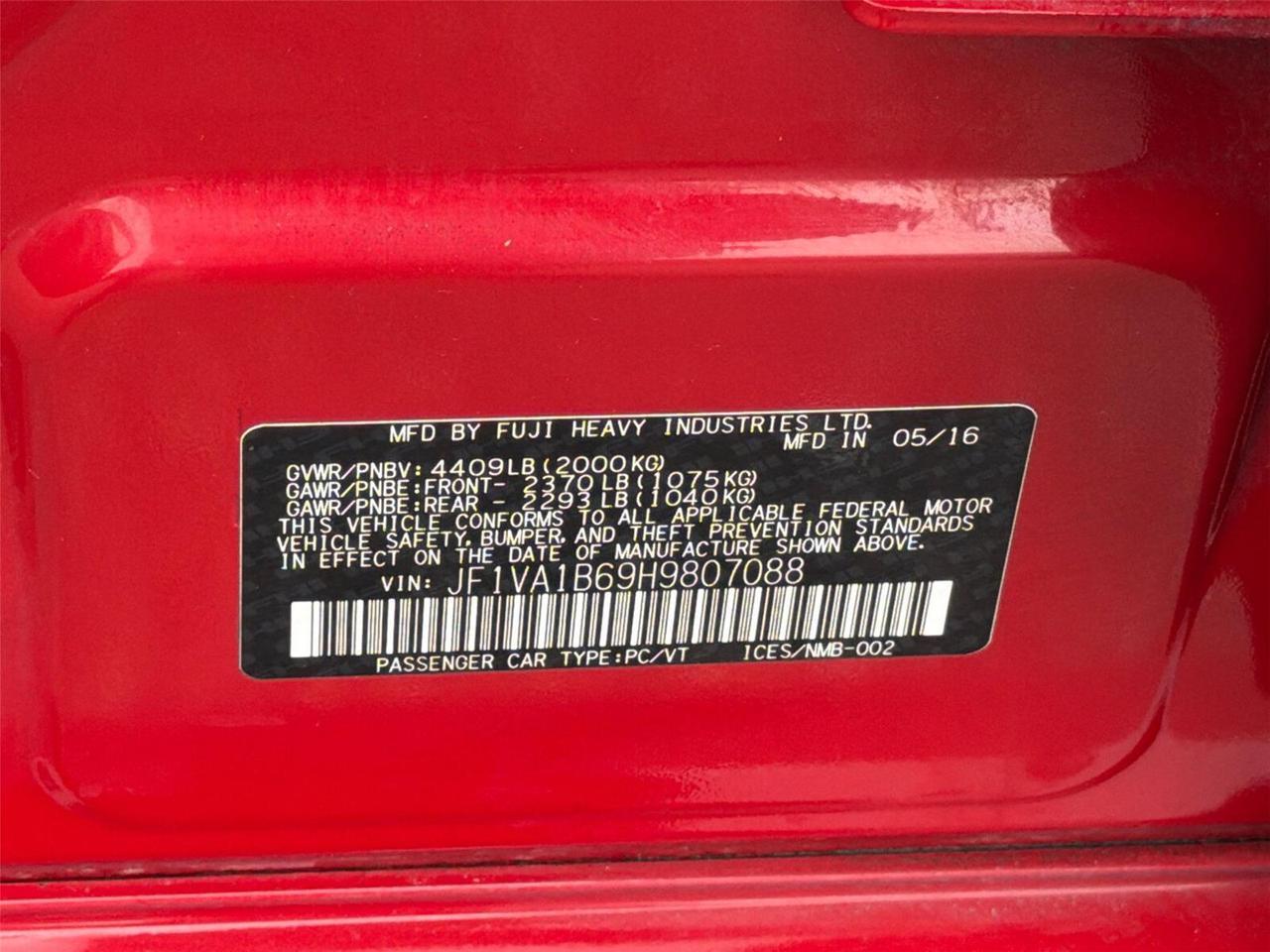 2017 Subaru WRX Base Hagerstown MD