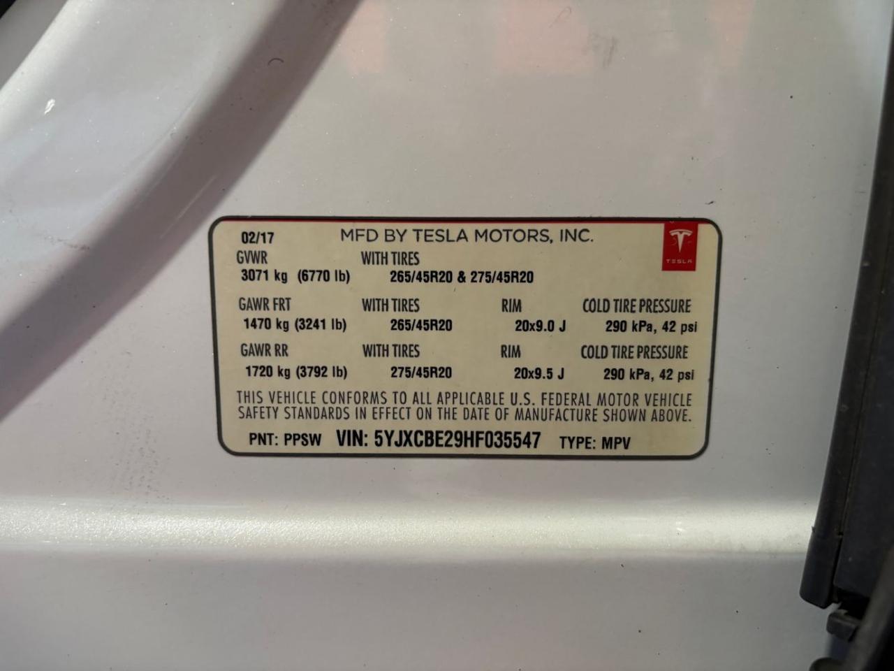 2017 Tesla Model X 75D Franklin OH