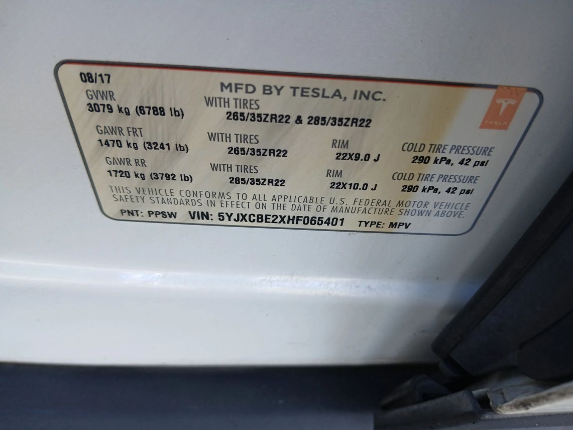 2017 Tesla Model X 75D Sport Utility 4D Maitland FL