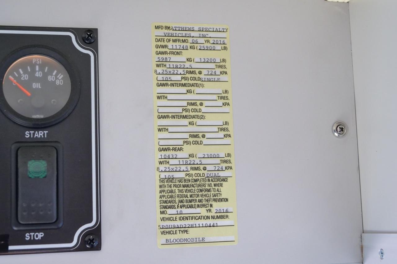 2017 Thomas Bloodmobile / Matthews Specialty Vehicles / Conversion Platform! Lincolnton NC