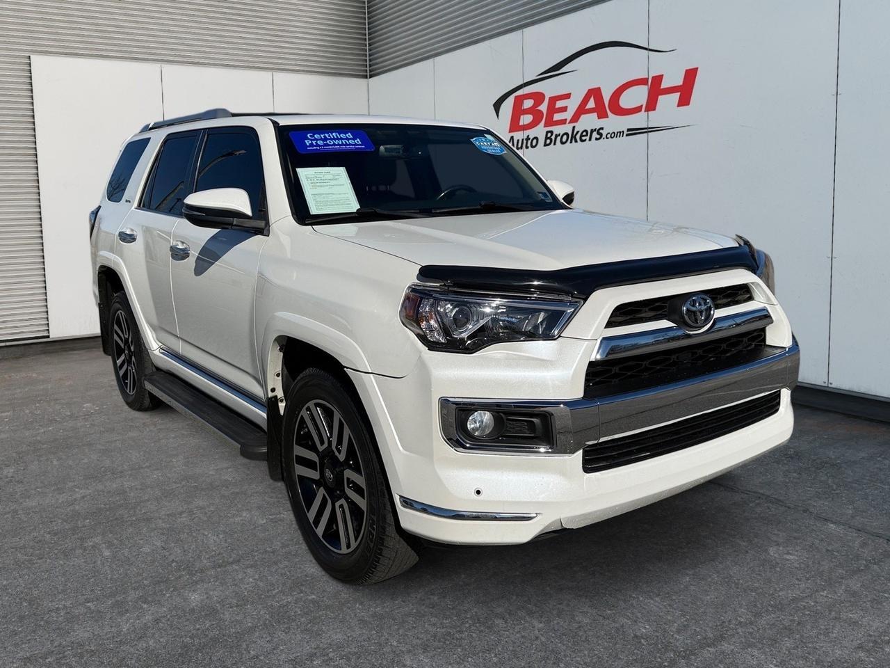 2017 Toyota 4Runner Limited 4X4, BACKUP CAMERA, POWER MIRRORS, HEATED AND VENTILATED SEATS, HEATED STEERING WHEEL, SUNROOF, RUNNING BOARDS, TOW PACKAGE, NAVIGATION, LOW MILES, COME AND TEST DRIVE TODAY!