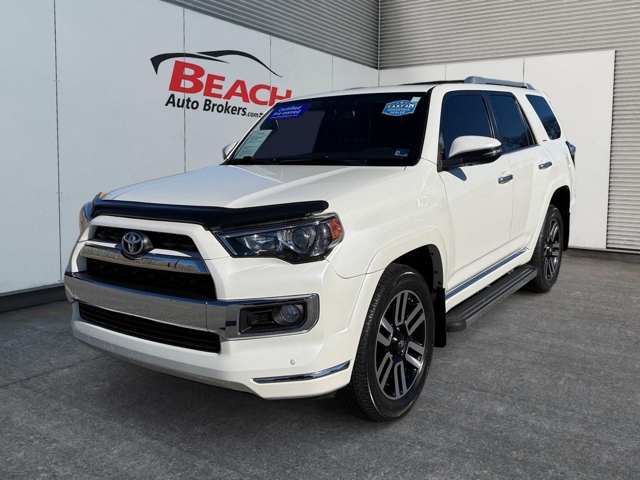 2017 Toyota 4Runner Limited, BACKUP CAMERA, POWER MIRRORS, HEATED AND VENTILATED SEATS, HEATED STEERING WHEEL, SUNROOF, RUNNING BOARDS, TOW PACKAGE, NAVIGATION, LOW MILES, COME AND TEST DRIVE TODAY!