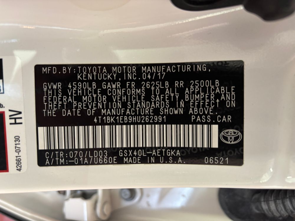 2017 Toyota Avalon XLE Franklin OH