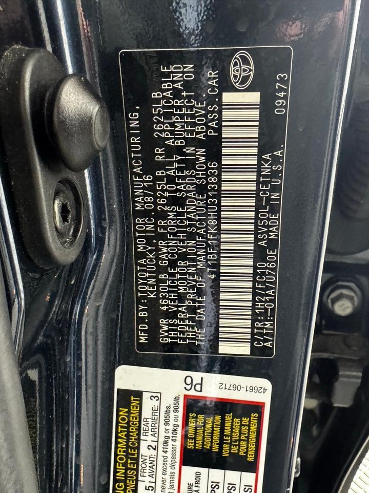 2017 Toyota Camry LE Fredericksburg VA