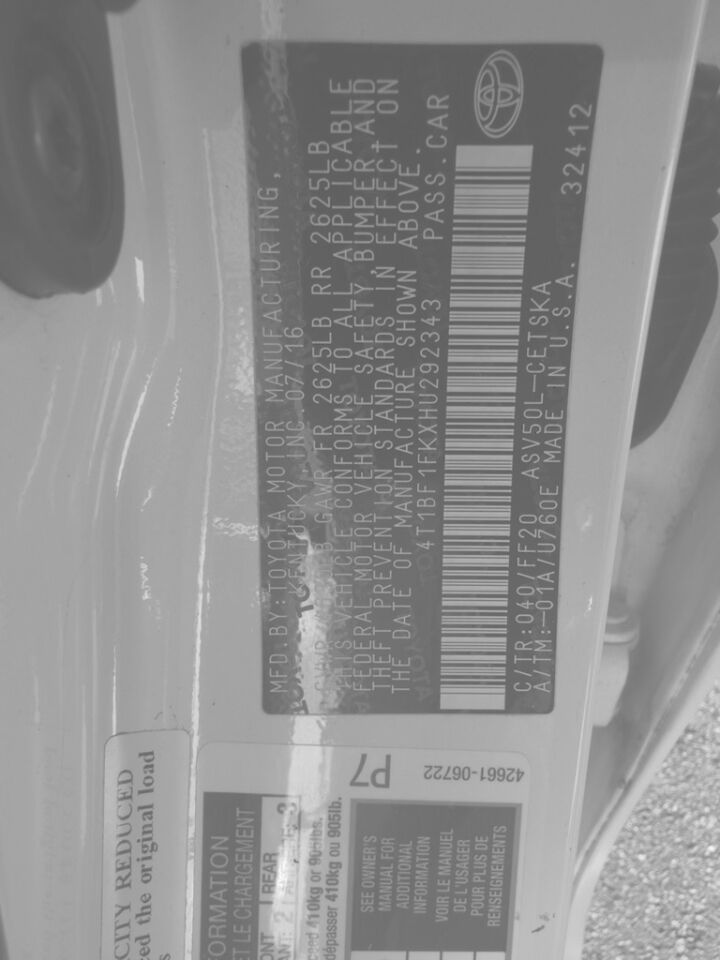 2017 Toyota Camry SE Auto (Natl) Jacksonville FL