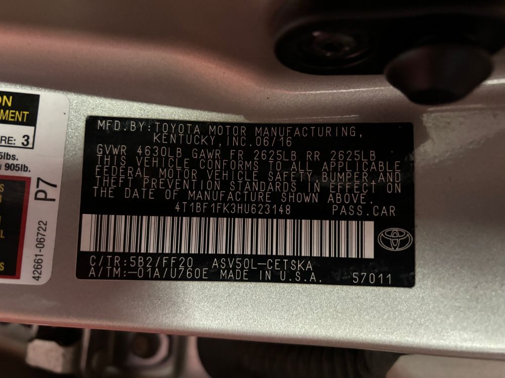 2017 Toyota Camry SE Franklin OH