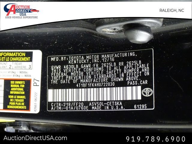 2017 Toyota Camry SE Raleigh NC