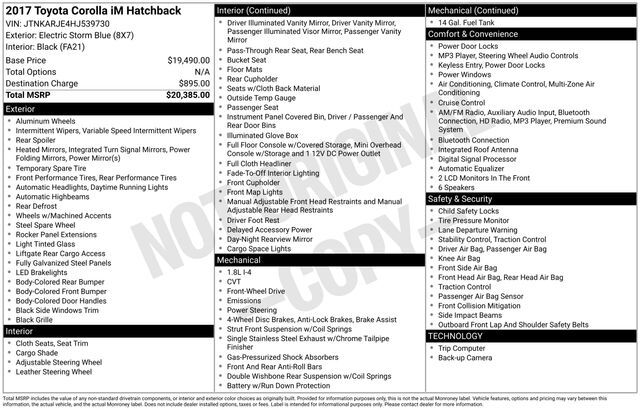 2017 Toyota Corolla iM Base Raleigh NC