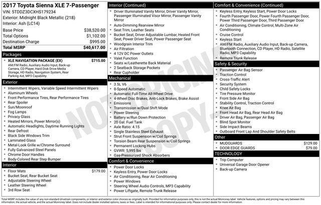 2017 Toyota Sienna XLE Raleigh NC