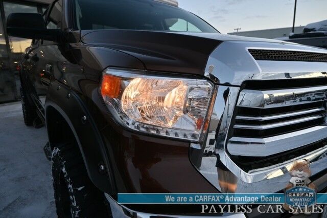 2017 Toyota Tundra SR5 / TRD Off Road Pkg / Crew Cab / Lifted / Power & Heated Cloth Seats / Bluetooth / Back Up Camera / Cruise Control / USB & Aux Jacks / Bed Liner / Running Boards / Tonneau Cover / Custom Wheels / Tow Pkg Anchorage AK