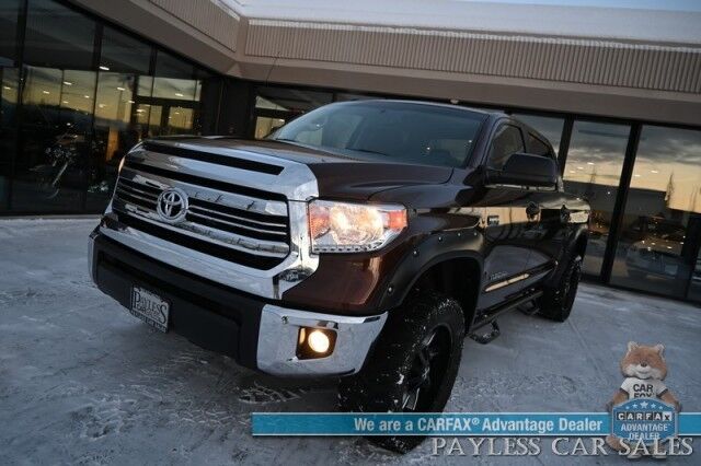 2017 Toyota Tundra SR5 / TRD Off Road Pkg / Crew Cab / Lifted / Power & Heated Cloth Seats / Bluetooth / Back Up Camera / Cruise Control / USB & Aux Jacks / Bed Liner / Running Boards / Tonneau Cover / Custom Wheels / Tow Pkg Anchorage AK
