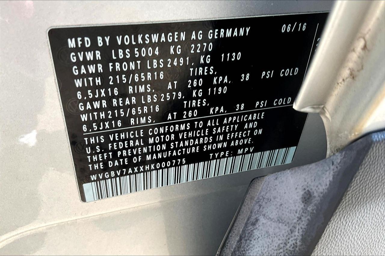 2017 VOLKSWAGEN TIGUAN S SILVER at G Motors