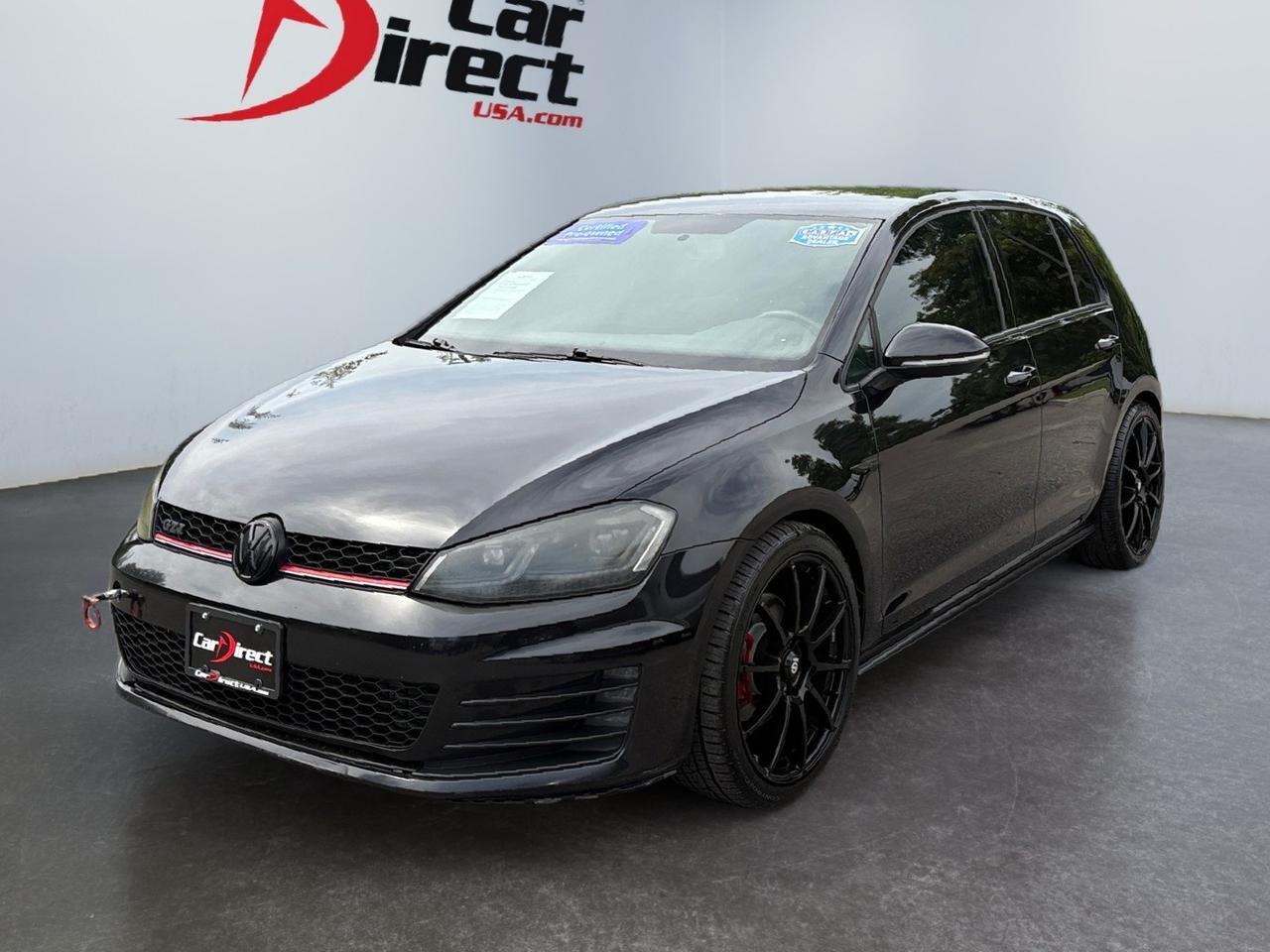 2017 Volkswagen Golf GTI S, MANUAL TRANSMISSION, SPORT MODE, CUSTOM BLACK SPARCO WHEELS, HEATED SEATS, APPLE CARPLAY/ANDROID AUTO, BACKUP CAMERA, KEYLESS ENTRY, POWER FOLDING HEATED MIRRORS, TINTED WINDOWS, LOW MILES, CLEAN CARFAX, MANUAL, SPORTY, MADE TO RIDE!