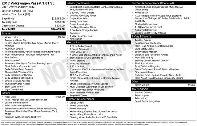 2017 Volkswagen Passat 1.8T SE Raleigh NC