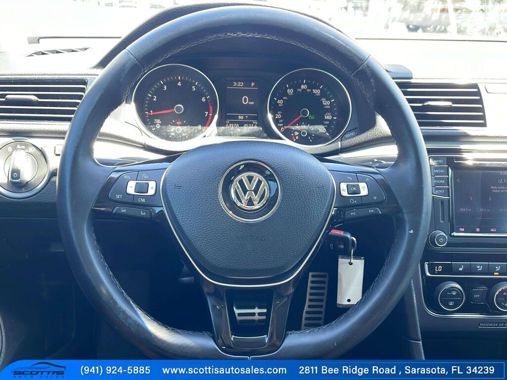 2017 Volkswagen Passat R-Line w/Comfort Pkg~ADJUSTABLE LUMBAR~BLIND SPOT WARNING~BLUETOOTH~BRAKING ASSIST~CRUISE CONTROL~GROUND EFFECTS PACKAGE~HALOGEN HEADLIGTHS~HEATED SIDE MIRRORS~LOW MILES Sarasota FL