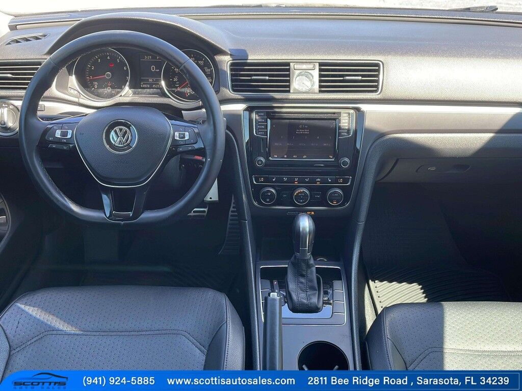 2017 Volkswagen Passat R-Line w/Comfort Pkg~ADJUSTABLE LUMBAR~BLIND SPOT WARNING~BLUETOOTH~BRAKING ASSIST~CRUISE CONTROL~GROUND EFFECTS PACKAGE~HALOGEN HEADLIGTHS~HEATED SIDE MIRRORS~LOW MILES Sarasota FL