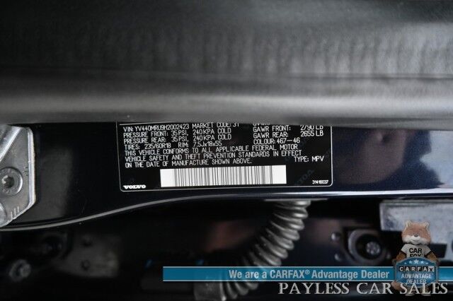 2017 Volvo XC60 Inscription / AWD / Power & Heated Leather Seats / Panoramic Sunroof / Navigation / Blind Spot Alert / Bluetooth / Backup Camera / Cruise Control / Keyless Entry & Start / 31 MPG / Only 73K Miles Anchorage AK