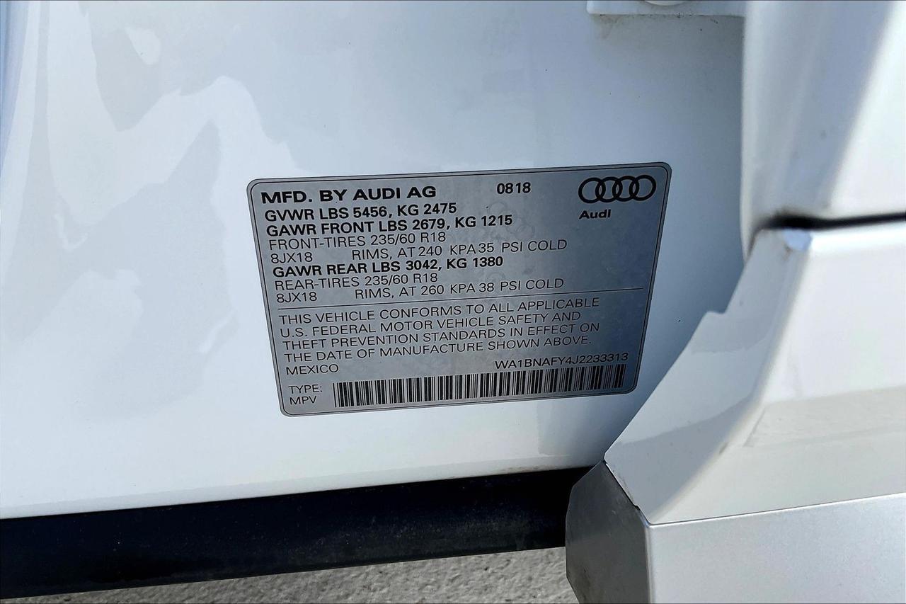 2018 AUDI Q5 PREMIUM PLUS WHITE at G Motors