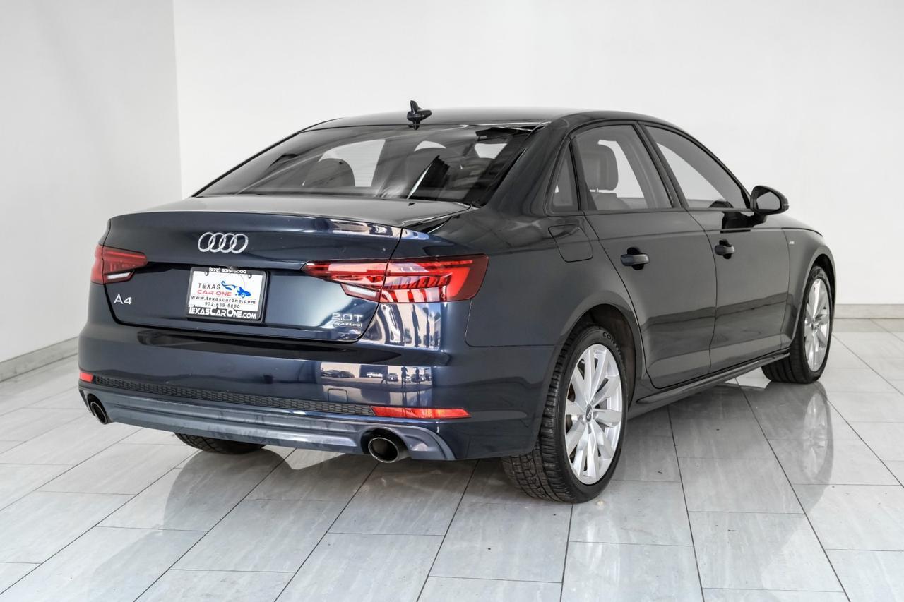 2018 Audi A4 2.0T PREMIUM QUATTRO AUTOMATIC SUNROOF LEATHER HEATED SEATS REAR Carrollton TX