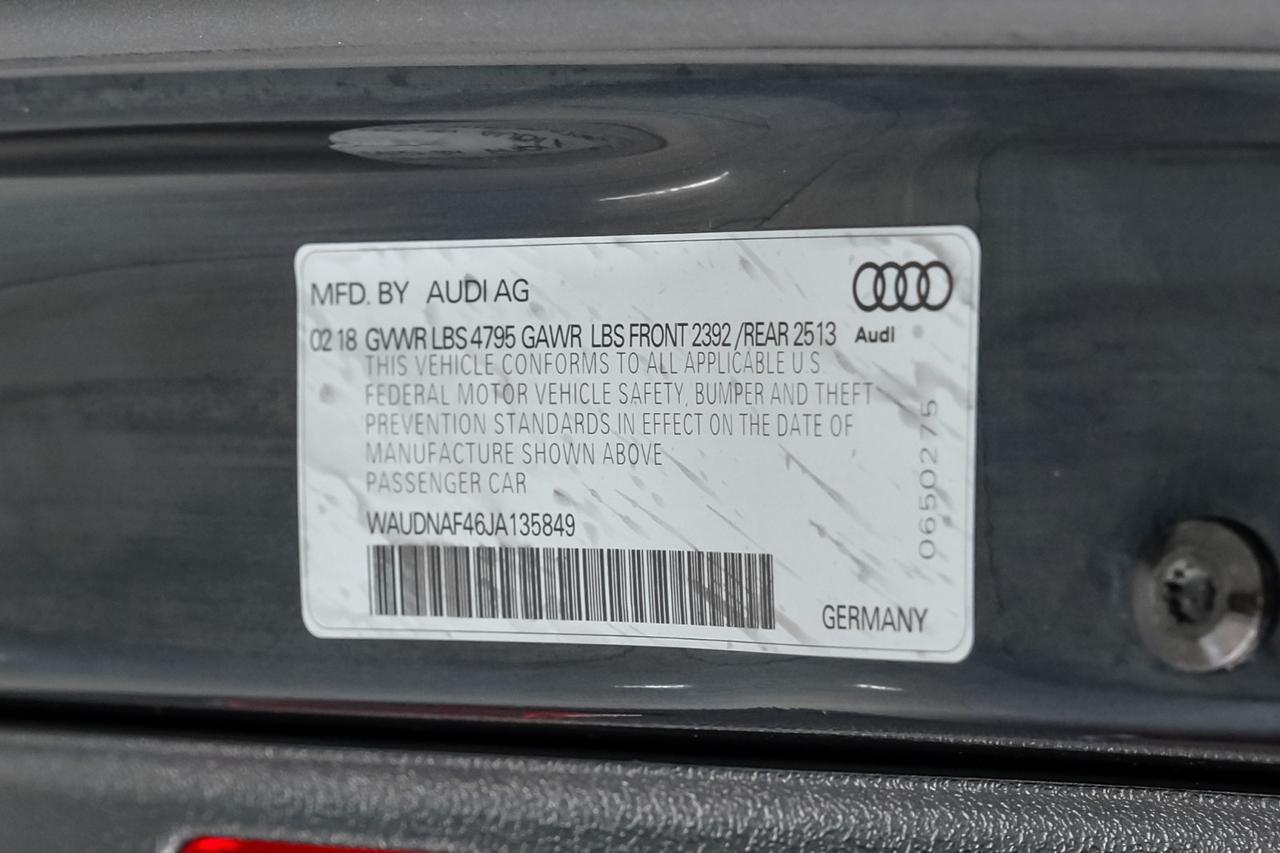 2018 Audi A4 2.0T PREMIUM QUATTRO AUTOMATIC SUNROOF LEATHER HEATED SEATS REAR Carrollton TX