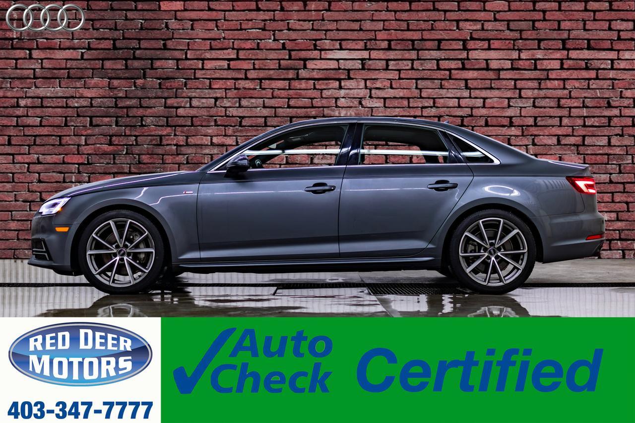 2018 Audi A4 Quattro Progressiv S-Line Leather Roof Nav Red Deer AB