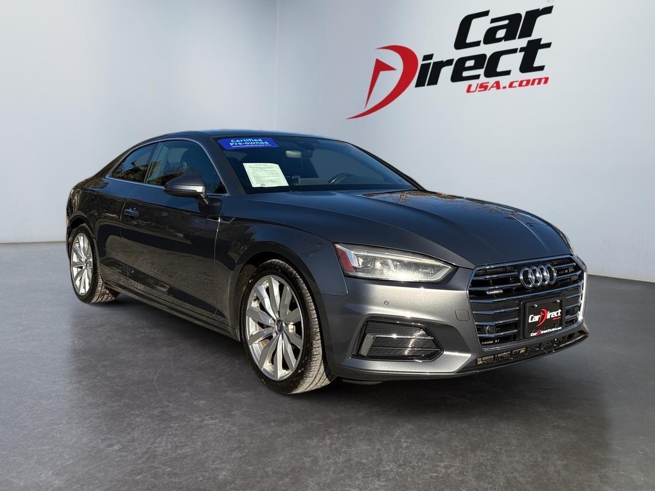 2018 Audi A5 Coupe Premium Plus, BACKUP CAMERA WITH PARKING SENSORS, PANORAMIC MOONROOF, HEATED STEERING WHEEL & SEATS, APPLE CARPLAY/ANDROID AUTO, NAVIGATION, KEYLESS ENTRY & START, LOW MILEAGE, CLEAN CARFAX, DRIVE IN STYLE IN THIS AUDI! Virginia Beach VA