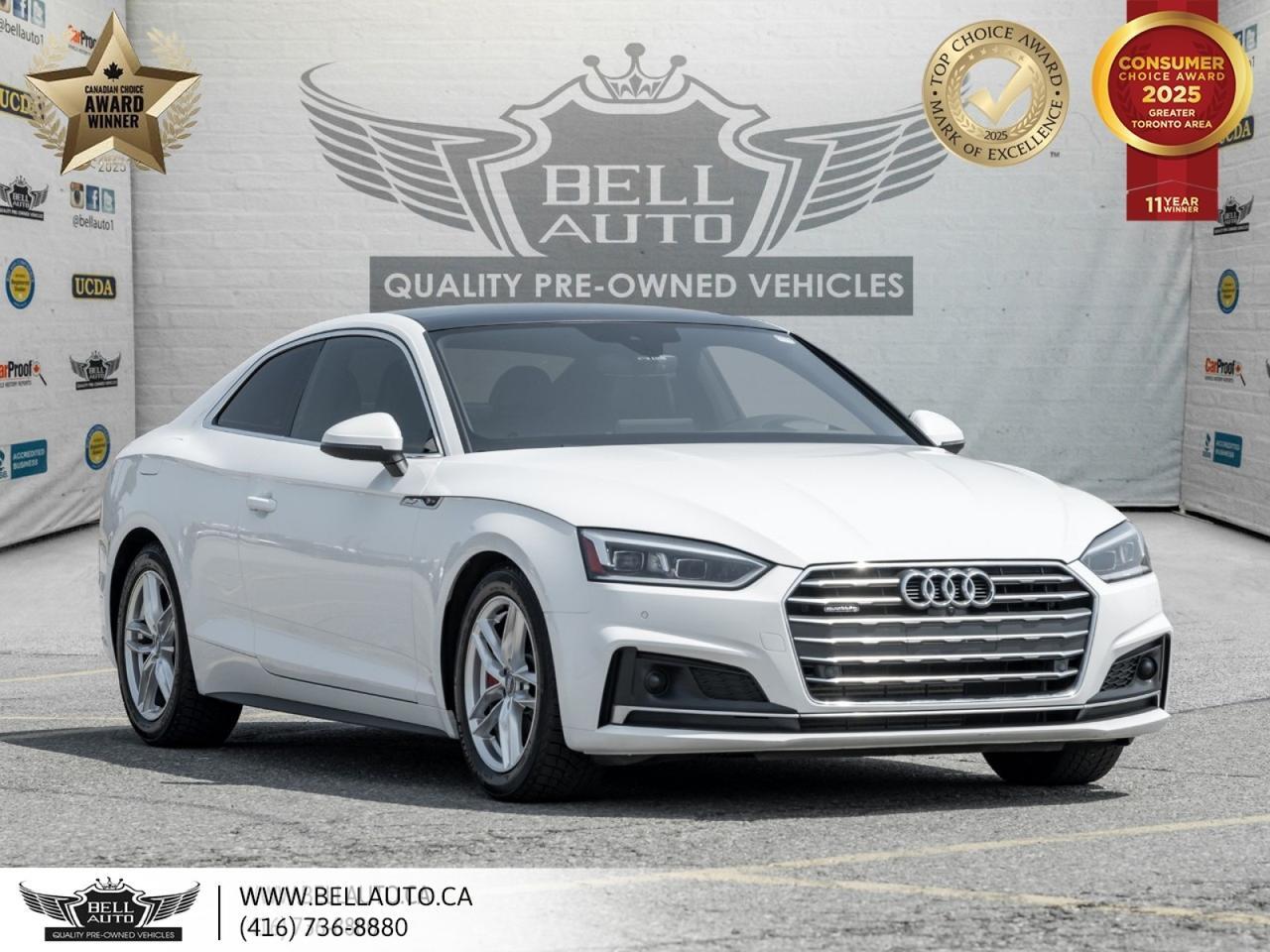 2018 Audi A5 Coupe Technik, QUATTRO, AWD, NAVI, PANO, BACKUPCAM, B.SPOT, PDC, LEATHER, NOACCIDENT Toronto ON
